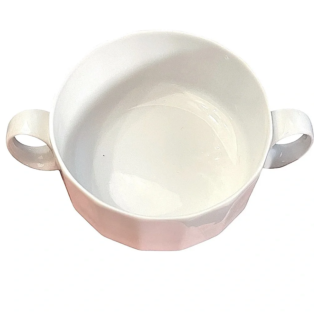 Rosenthal Studio Linie Polygon White Flat Cream Soup Bowl Vintage Germany